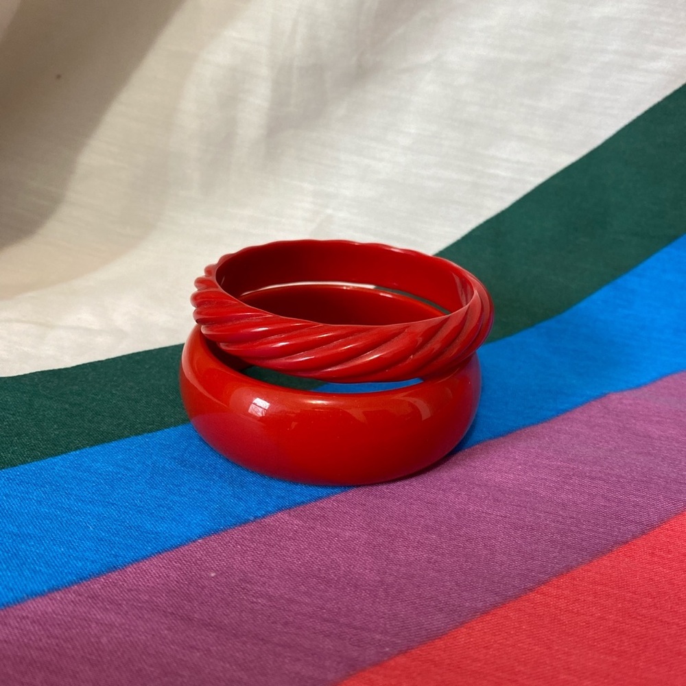 Vintage red bangles